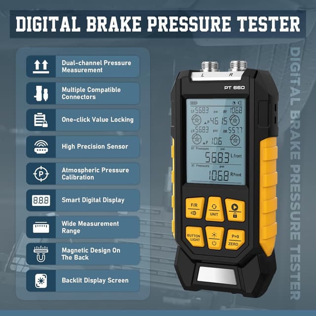 Thumbnail 1 de PT660 Bremsdruckmessgerät 0–3045 PSI