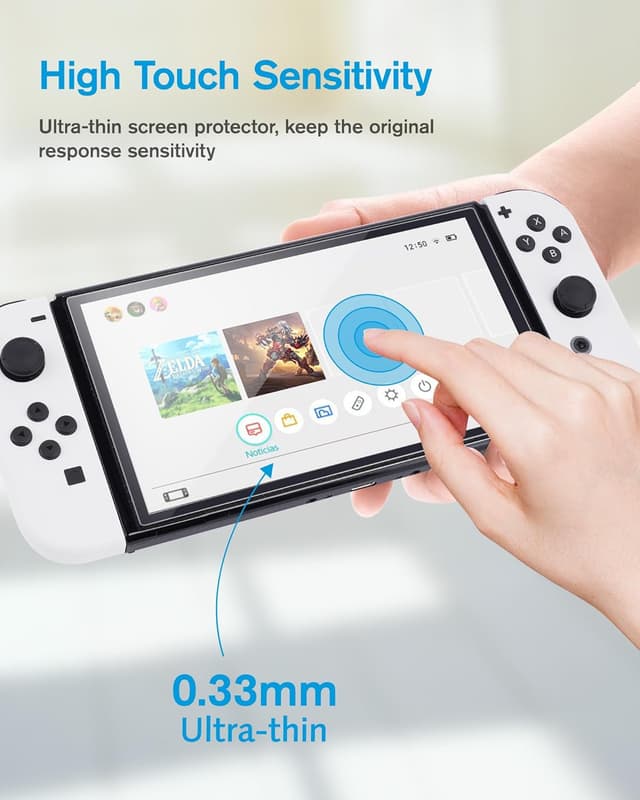 Detalle 2 de MOBDIK 2 Stück Schutzfolie für Switch OLED
