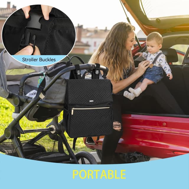 Thumbnail 4 de LANDICI Baby Changing Bag Backpack with changing mat