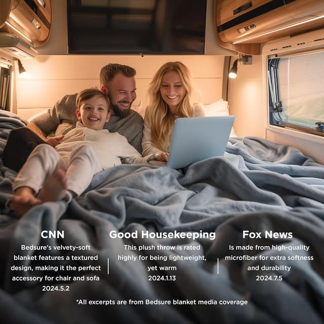 Detalle de Fleece blanket 220x240 cm for bed