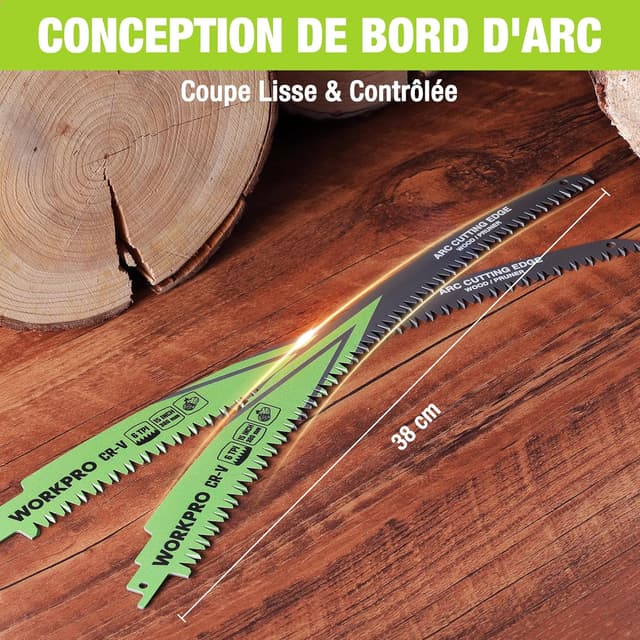 Thumbnail 1 de WORKPRO Lames de scie sabre 380 mm ⚙