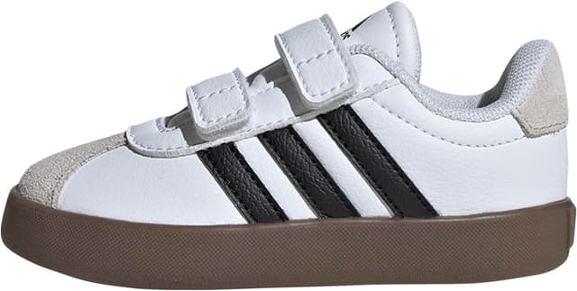 Detalle de adidas VL Court 3.0: scarpe bimbo/a con chiusura a strappo Cloud White/Core Black/Grey One