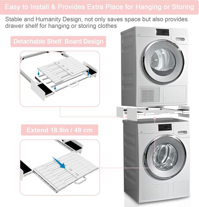 Thumbnail 2 de NIUXX Kit di accatastamento per lavatrice 53–68 cm