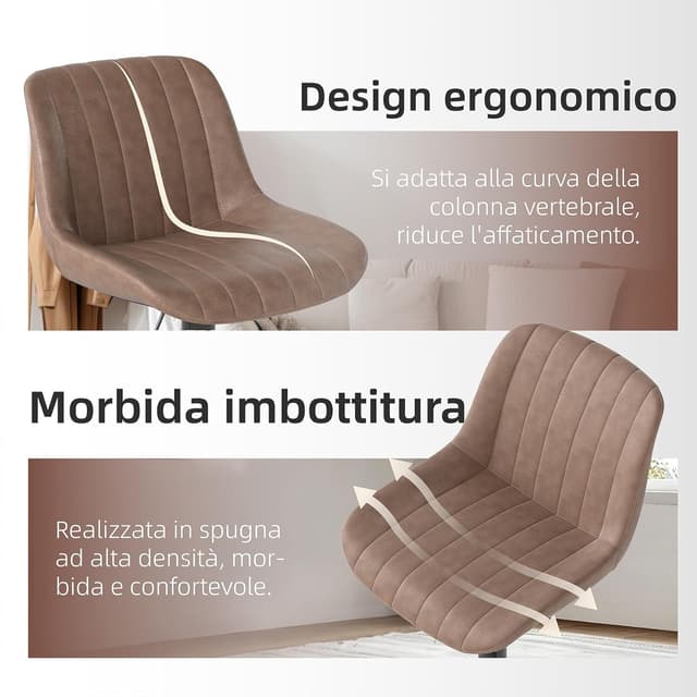 Detalle 2 de Youhauchair sgabelli cucina Set 2, altezza regolabile