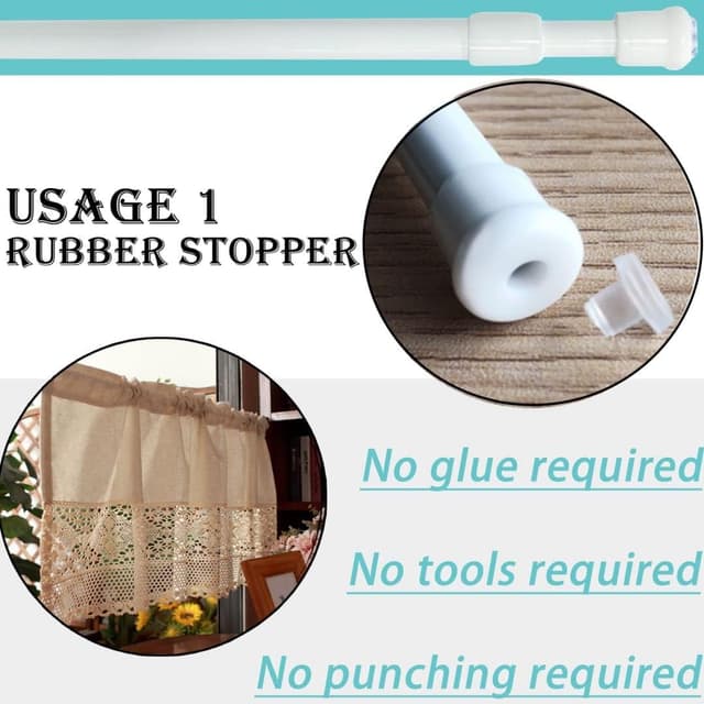 Detalle de Gardinenstange Klemmstange 60-105 cm, 2 Stück