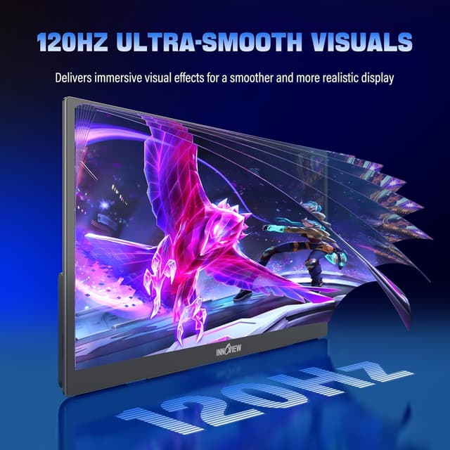 Detalle de InnoView 2K Portable Monitor 18.5" (2560x1440 QHD) 120Hz USB-C & HDMI
