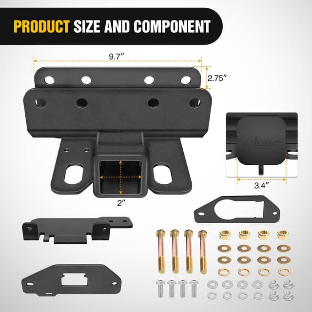 Detalle 2 de Nilight 2-Inch Rear Trailer Hitch Receiver Kit for 2021-2026 Ford Bronco (2-Door & 4-Door, Excludes Bronco Sport)