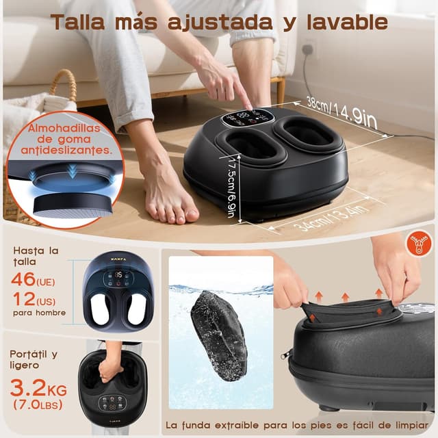 Detalle 2 de Masajeador de pies Shiatsu con calor hasta talla 46