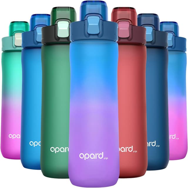 Detalle de Opard 600ml Tritan Zip Bottle with dishwasher-safe flip-top lid (BPA free, leakproof)