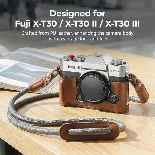 Detalle 2 de SMALLRIG X-T30 III Halbledertasche für X-T30