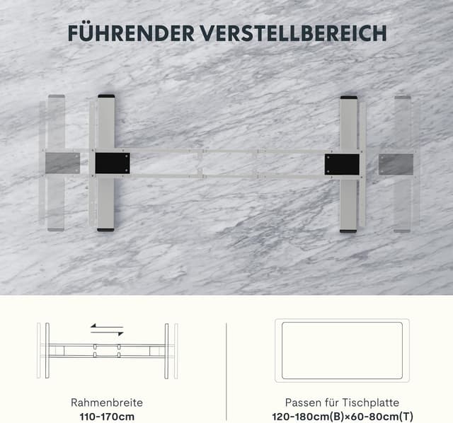 Thumbnail 5 de FLEXISPOT EC5 PRO Schreibtischgestell 160 kg