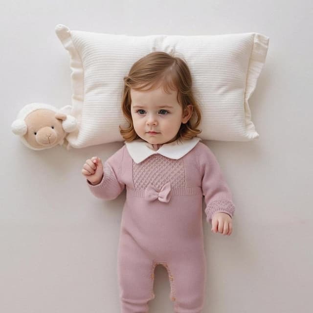 Detalle de Hadetoto baby girls knitted romper outfit sets (newborn & infant)