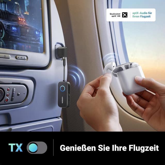 Detalle 2 de UGREEN aptX Flugzeug Bluetooth 5.3 Adapter