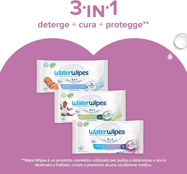 Thumbnail 6 de WaterWipes Sensitive+ Salviette corpo e intimo 90 pezzi