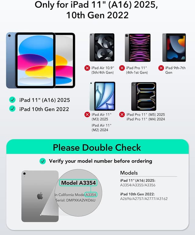 Detalle 2 de ESR Hülle mit Tastatur für iPad 11" (A16) 2025/10. Gen – magnetisch abnehmbar, beleuchtete Tasten, großes Click-Trackpad, Shift Serie, dunkelgrau