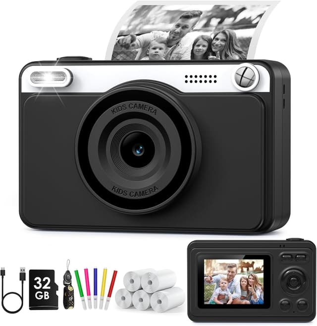 Detalle de Kids Instant Print Camera 1080P 32GB