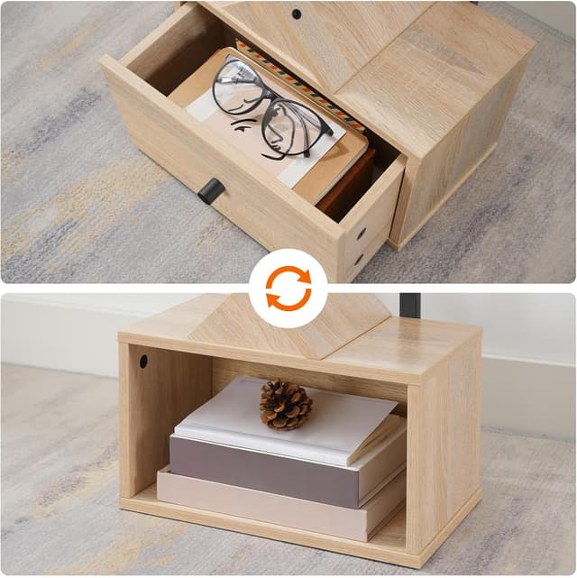 Detalle 2 de HOOBRO Scaffale a forma di albero EBN18SJ01G1, libreria vintage a 9 livelli con cassetto