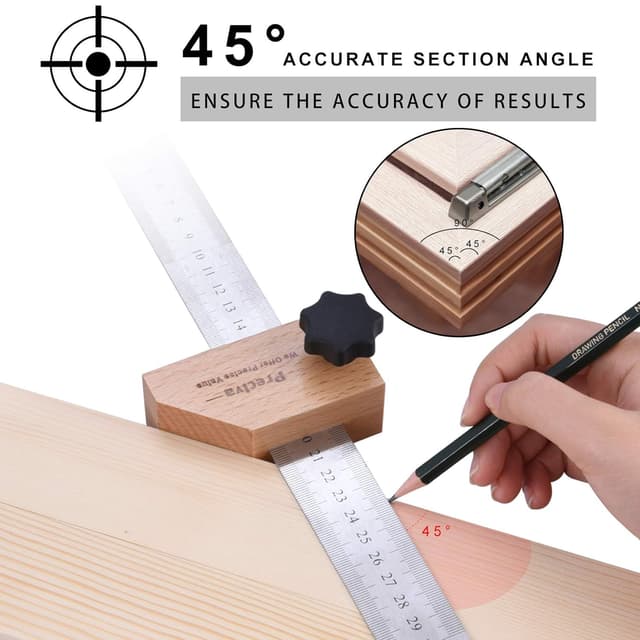 Detalle 2 de Streichmaß Preciva Anschlaglineal 300 mm