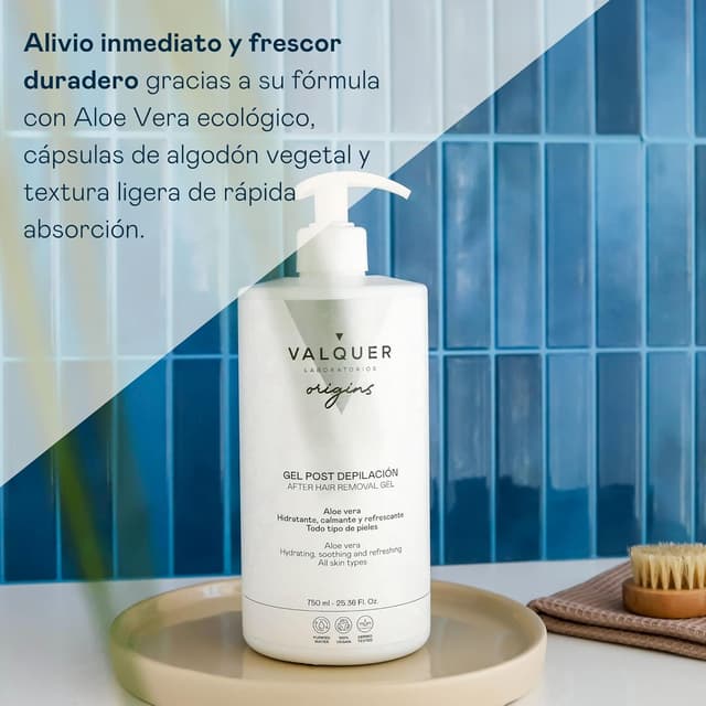 Detalle de Valquer Origins Gel Post Depilación 750 ml