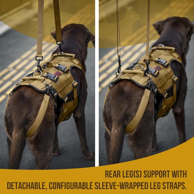 Detalle de OneTigris Dog Lift Harness for Large Dogs – Mobility assistance vest hip support sling with handles