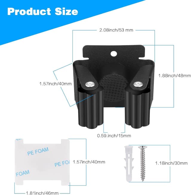 Thumbnail 5 de Hejo 10 Stück Gerätehalter 2,5 kg Wandhalterung