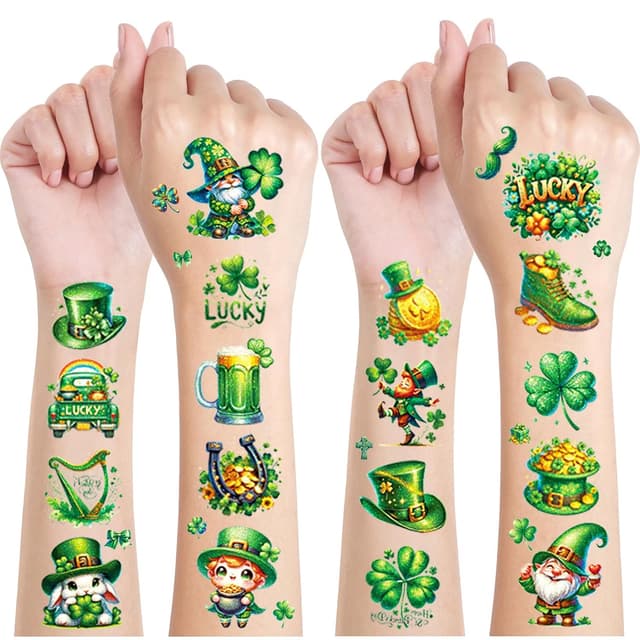 Thumbnail 6 de JOJOLUXE Tiere Glitzer Tattoo Set Kinder (12 Blätter) – hautfreundliche temporäre Fake-Tattoos mit Glitter
