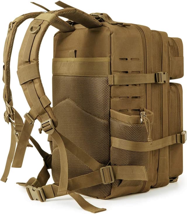 Detalle de QT&QY taktischer MilitäR-Rucksack für Herren, 45L, Molle-Assault-Backpack im Bundeswehr-Stil