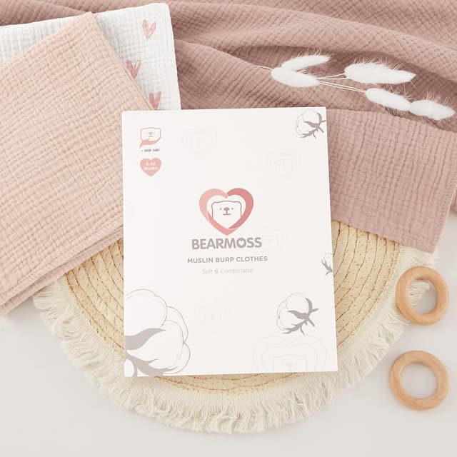 Thumbnail 6 de Bearmoss Musselin-Spucktücher Set 6x 60x60 cm