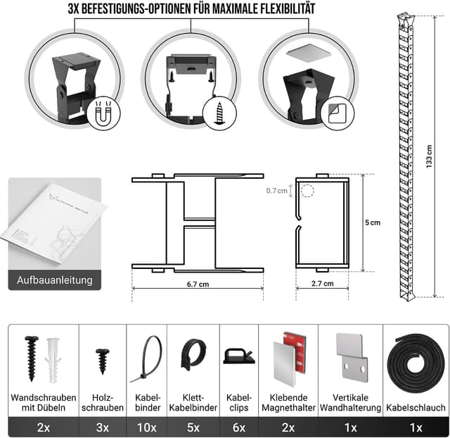 Thumbnail 6 de Kabelführung Schreibtisch Kabelkanal