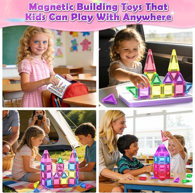Thumbnail 5 de Magnetic Tiles Mini Travel Set for Kids