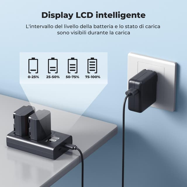 Thumbnail 2 de K&F CONCEPT NP-FZ100 2600mAh Batteria per fotocamera