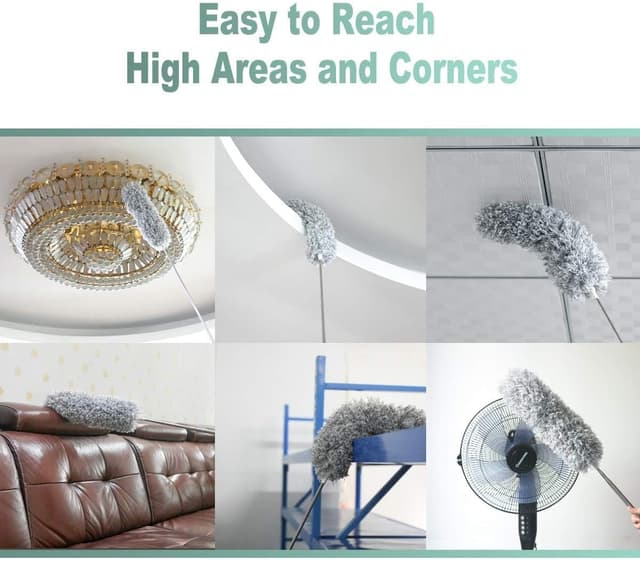 Detalle de Vicloon Extendable Microfibre Duster (100 inch telescopic pole with bendable head)