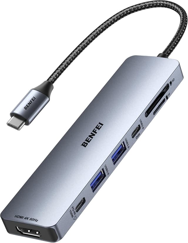 Imagen de BENFEI Hub USB-C 7 in 1 HDMI 4K60Hz 100W en OfertitasTOP