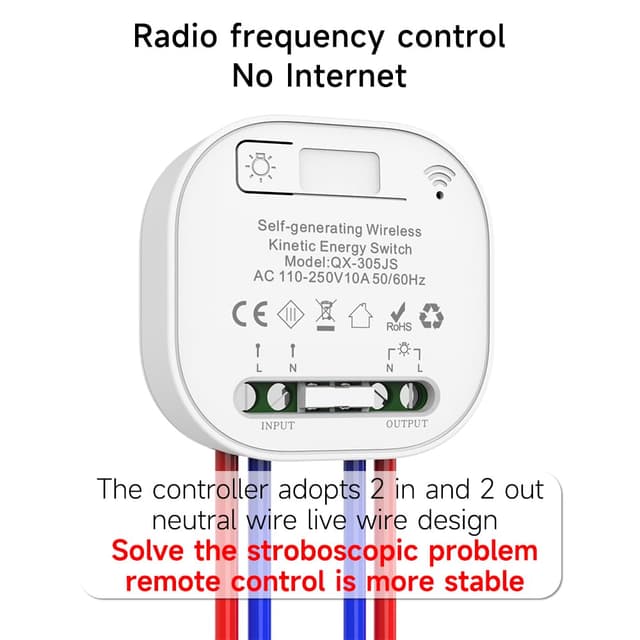 Thumbnail 5 de Cerhot 220V interruptor inalámbrico cinético 433 MHz