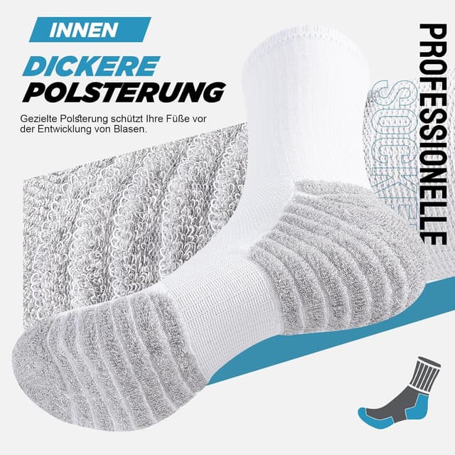 Detalle de TANSTC Sneaker Socken aus Baumwolle (6 Paar) – atmungsaktiv, weich und rutschfest für 35–50