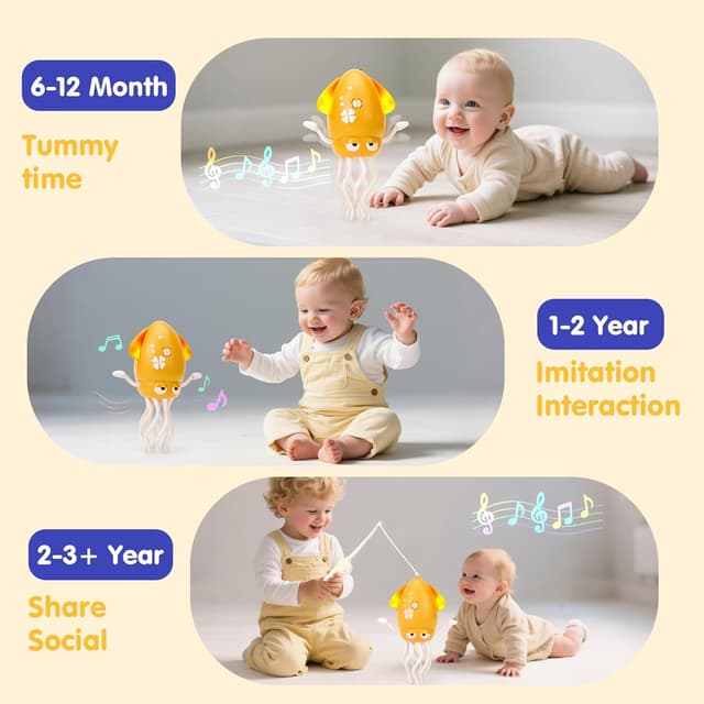 Thumbnail 6 de hahaland Polpo Danzante, giocattolo gattonare 1 anno