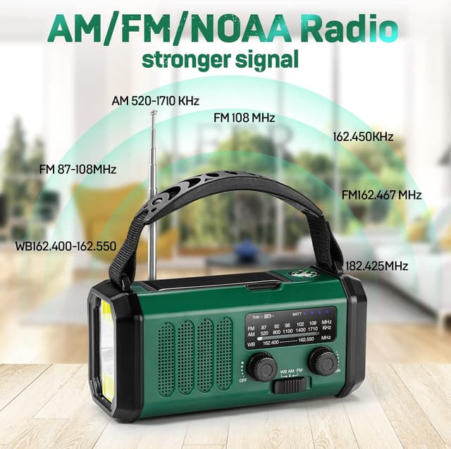 Thumbnail 1 de Aivica Emergency Hand Crank Radio 10000mAh