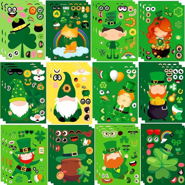 Imagen de 48 Sheets St. Patrick's Day Stickers DIY Pack en OfertitasTOP