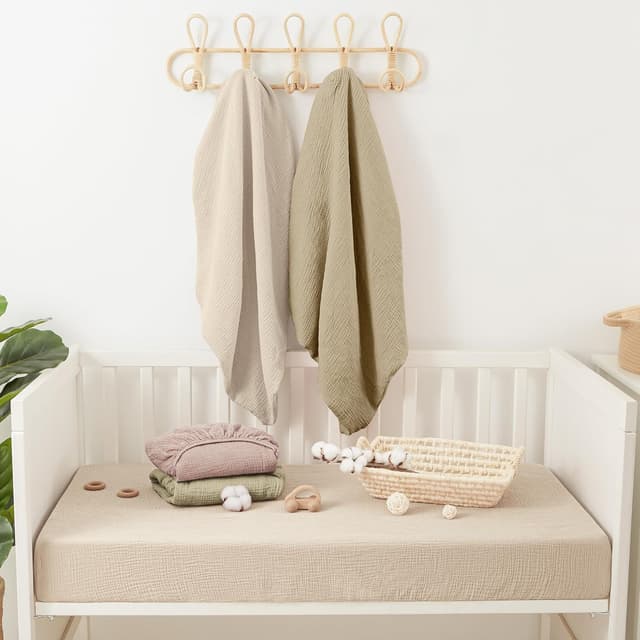 Thumbnail 6 de Bearmoss Musselin-Spannbettlaken 70x140 cm