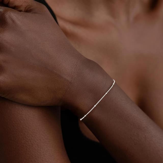 Thumbnail 4 de SLOONG S925 Silber Perlen Armband 16.5–20 cm