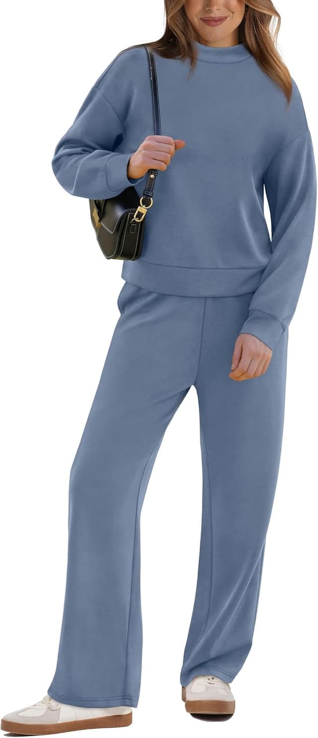 Detalle 2 de WIHOLL Two Piece Set Wide Leg Lounge Outfit