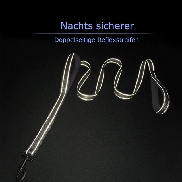 Thumbnail 4 de Eyeleaf Hundeleine (1,5 m) mit integriertem Kurzführer, reflektierender Leine und gepolsterten Handschlaufen