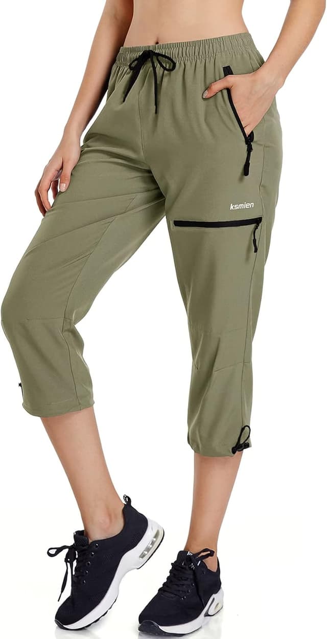 Thumbnail 6 de Ksmien Women's Lightweight Hiking Capri Pants with Quick-Dry, Water-Resistant Fabric, UPF 50+ and Zipped Pockets