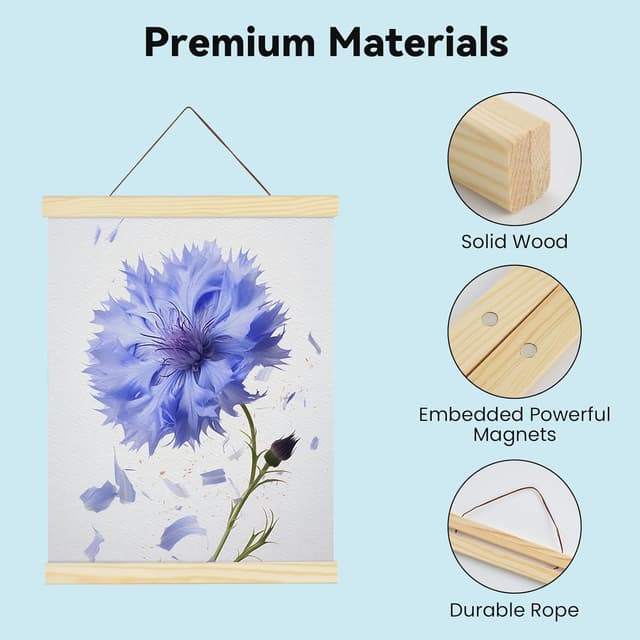 Detalle de AiQInu A3 Cadre Poster Magnétique 31CM - Cadre Bois 🖼