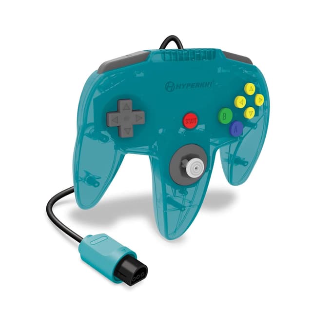 Detalle de Hyperkin Captain N64 Controller 10 ft Turquoise