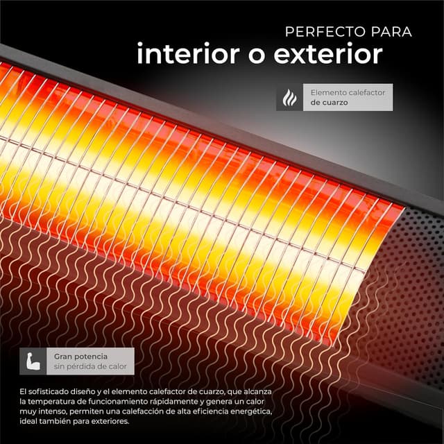 Thumbnail 2 de tectake Calentador infrarrojo inclinable 3 niveles