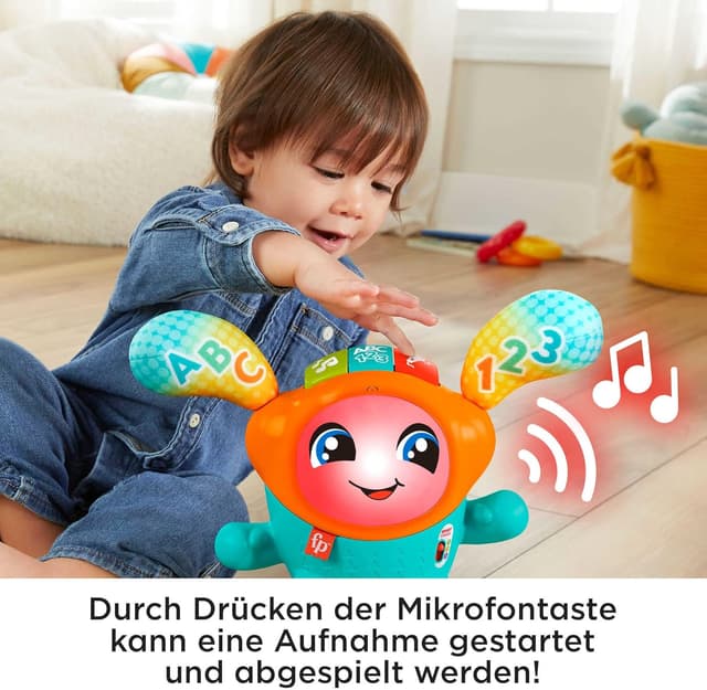 Detalle de Fisher-Price DJ Hüpfi (DE) – interaktives Lernspielzeug zum Tanzen, Bewegen und Hüpfen ab 9 Monaten