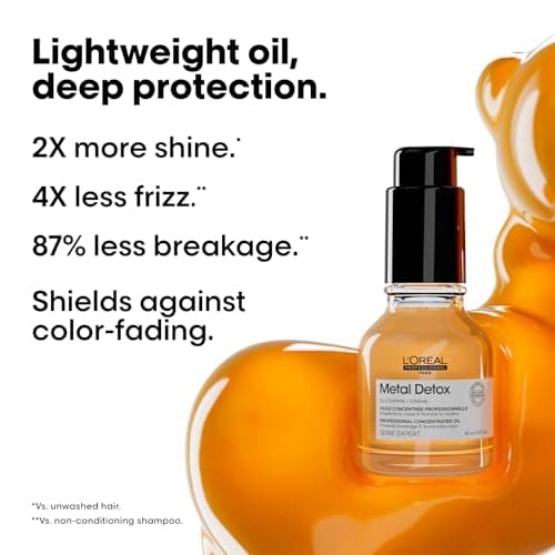 Detalle de L’Oréal Professionnel Metal Detox Aceite, Protección y Brillo