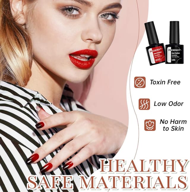 Detalle 2 de Kit vernis semi-permanent Phoenixy 36 couleurs + lampe LED UV 48 W