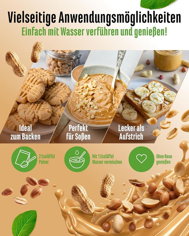 Thumbnail 5 de Vit4ever Erdnussbutter Light Pulver 500 g 🍯?